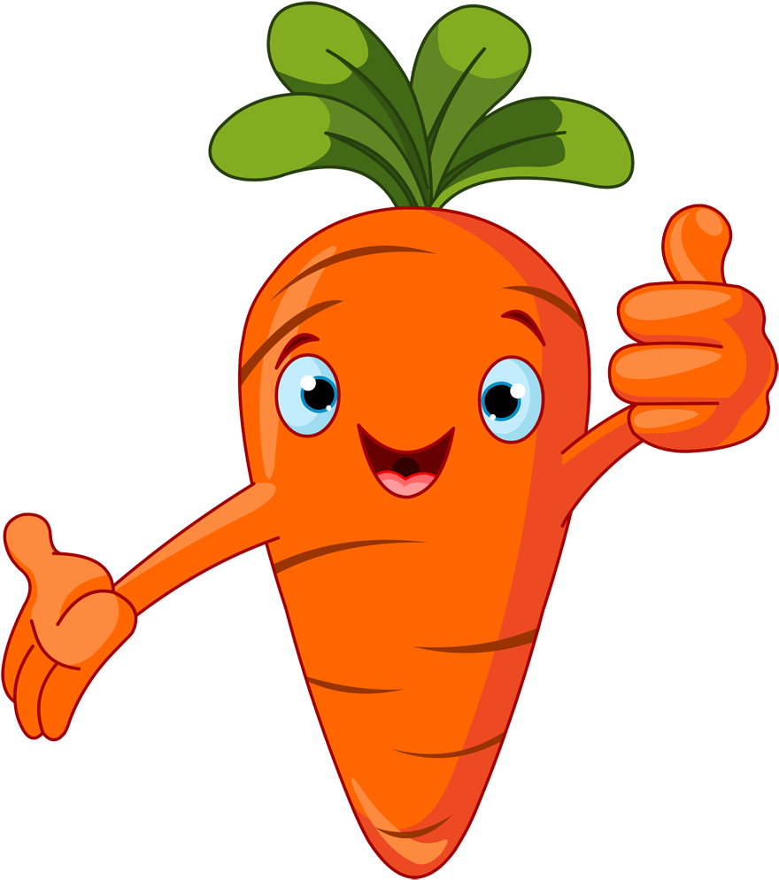 Scary Clipart Carrot - Vegetables Cartoon - Png Download (709x800), Png Download