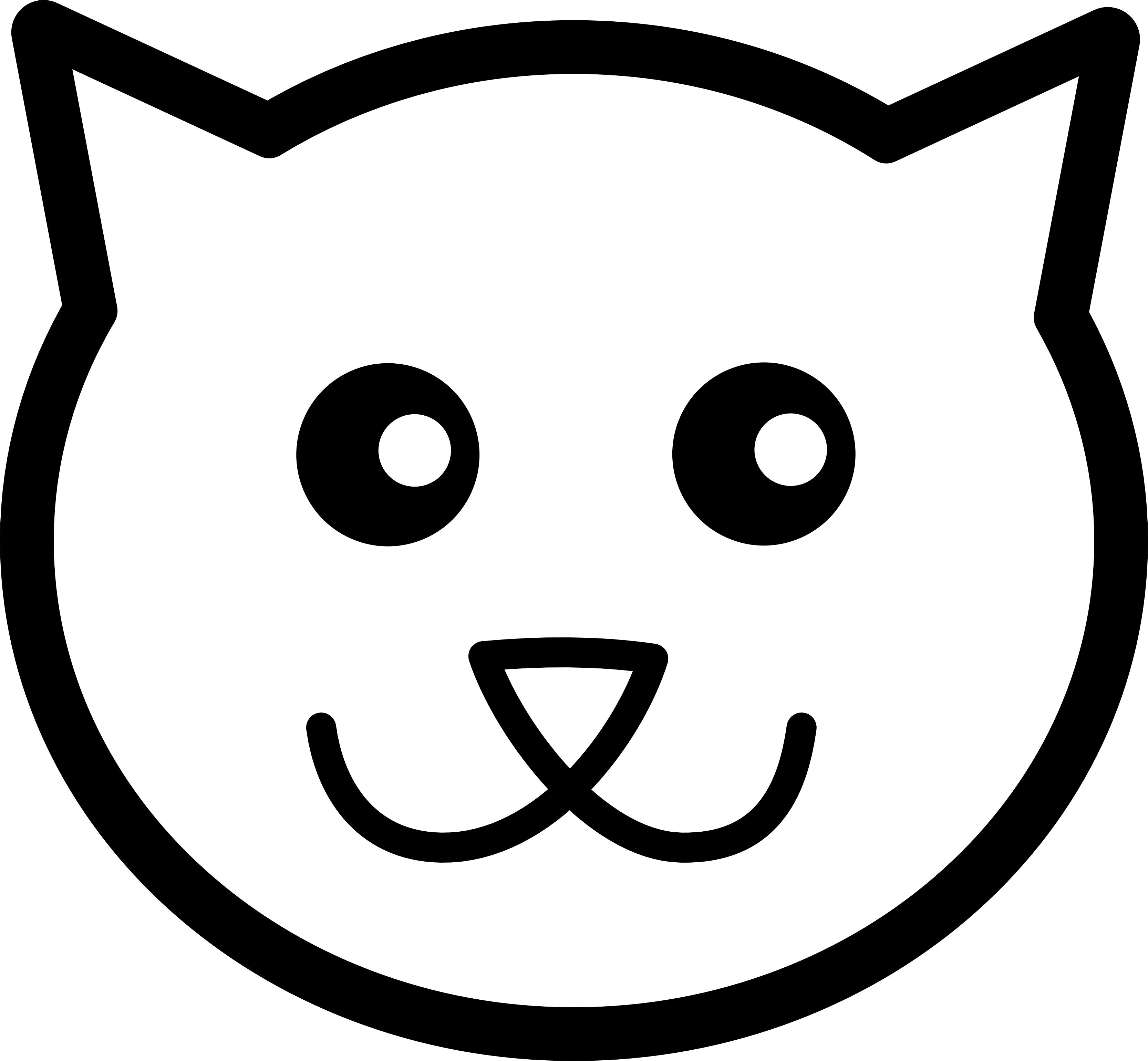 Stuffed Animal Clipart Eye - Cat Face Cartoon Drawing - Png Download (3333x3081), Png Download