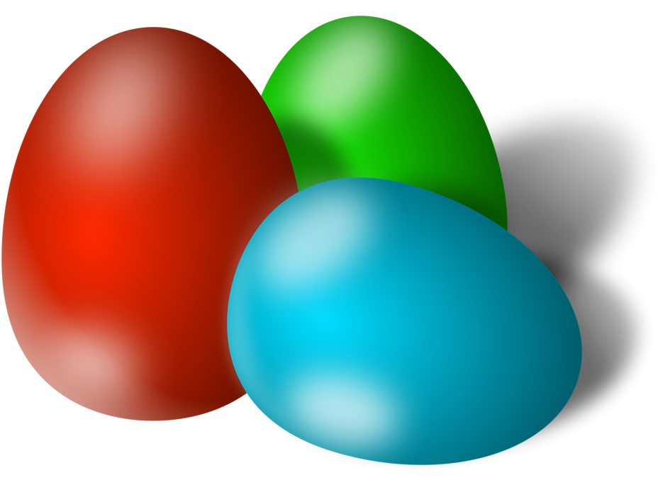 Easter Eggs Clipart, Vector Clip Art Online, Royalty - Clip Art Colored Eggs - Png Download (900x636), Png Download