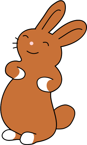 Clipart On Clip Art Easter Bunny And Cute Bunny Clipartix - Brown Rabbit Clip Art - Png Download (481x800), Png Download