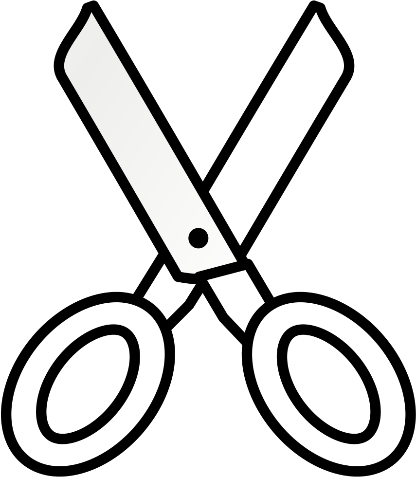 0 Craft Clip Art Clipart Fans - Scissors Clip Art Black And White - Png Download (522x599), Png Download