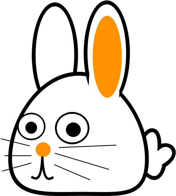 Pictures - Set 3 Happy Easter Purple Red Orange Bunny Rabbits Clipart (800x800), Png Download