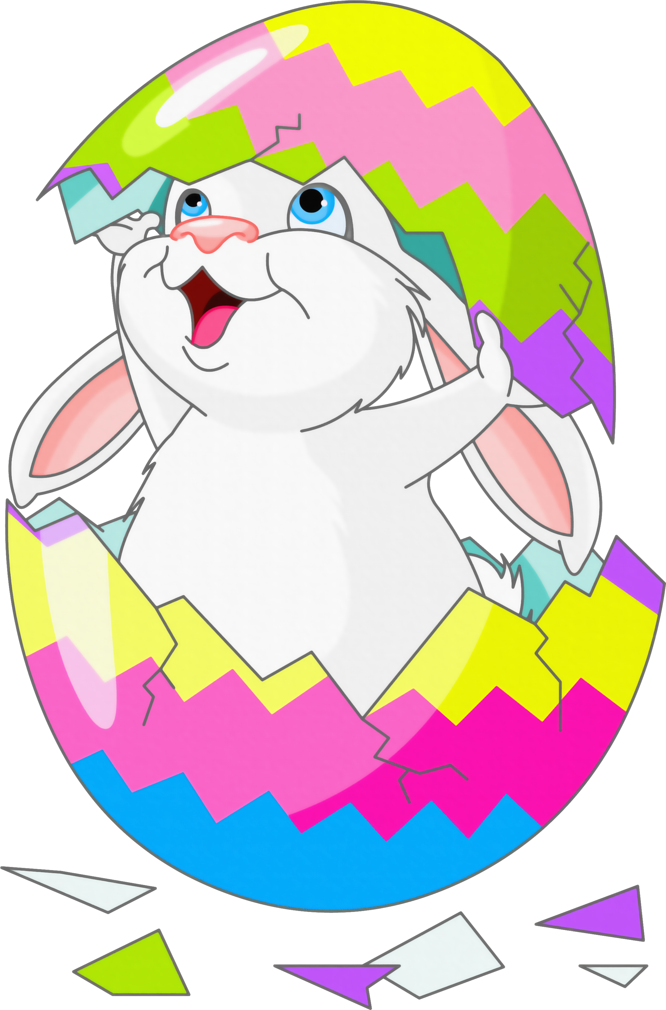 View Full Size - Coelhinho Da Pascoa Colorido Clipart (2433x3407), Png Download