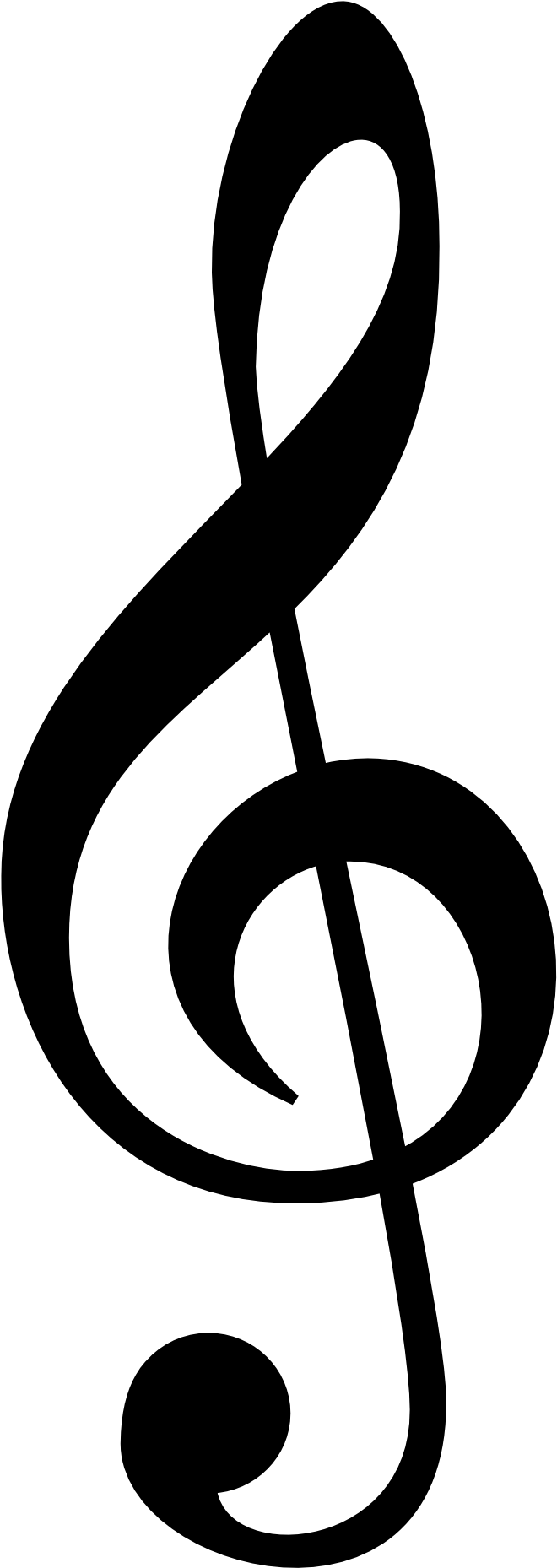 Black And White Free Music Note Vector - Imagen De Una Nota Musical Clipart (600x1692), Png Download