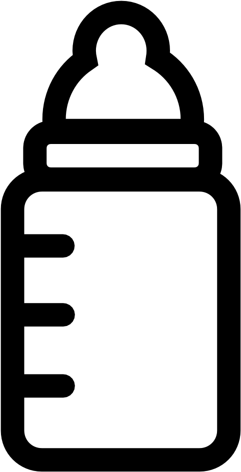 Baby Bottle Clipart Black And White - Png Download (555x555), Png Download