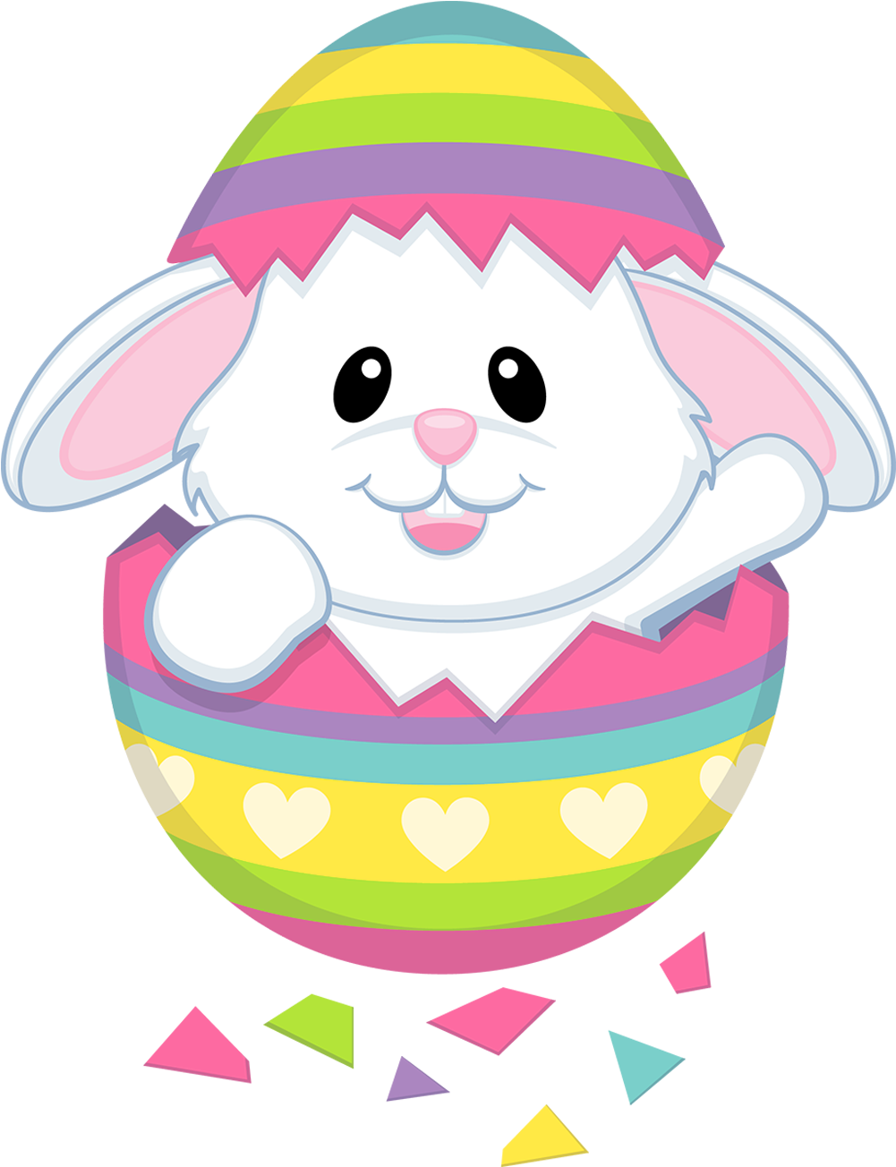 Cute Easter Cliparts - Transparent Png Easter Bunnies Png (1092x1379), Png Download