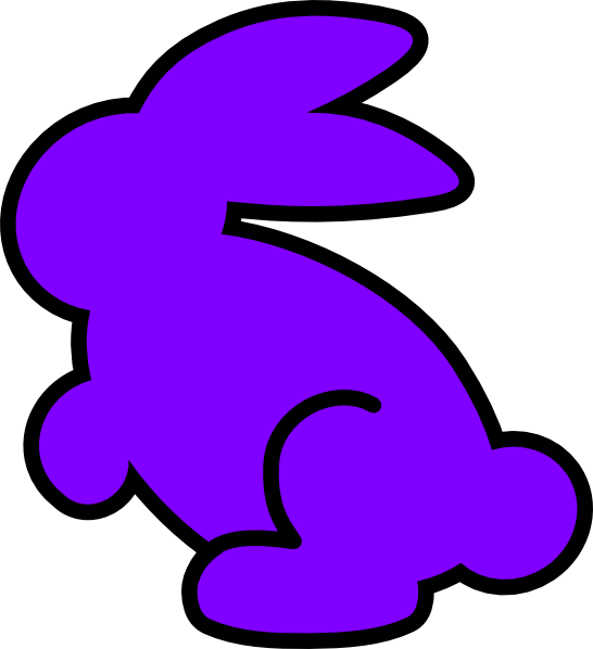 Purple Bunny Clip Art At Clkercom Vector Online Royalty - Purple Bunny Clipart - Png Download (546x598), Png Download