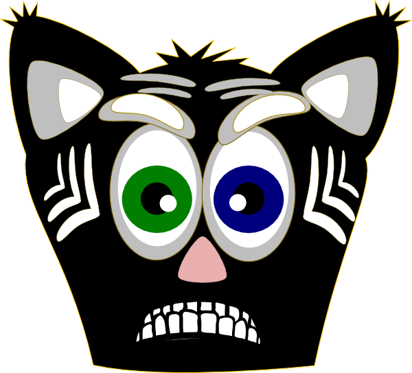 Hahaha Evil Cat Ahhhhhhh 1 Clip Art At Clker - Love Sports Outdoor Protective Cotton Face Mouth Mask - Png Download (600x543), Png Download