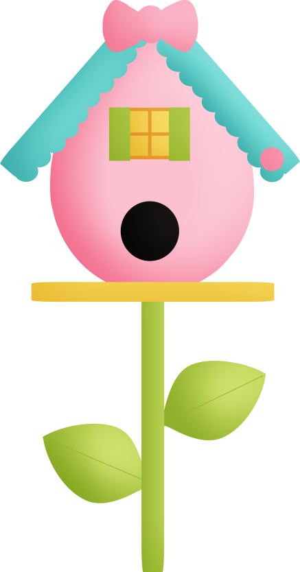 Black And White Library Easter Bunny Bird Png - Bird House Clipart Png Transparent Png (437x834), Png Download