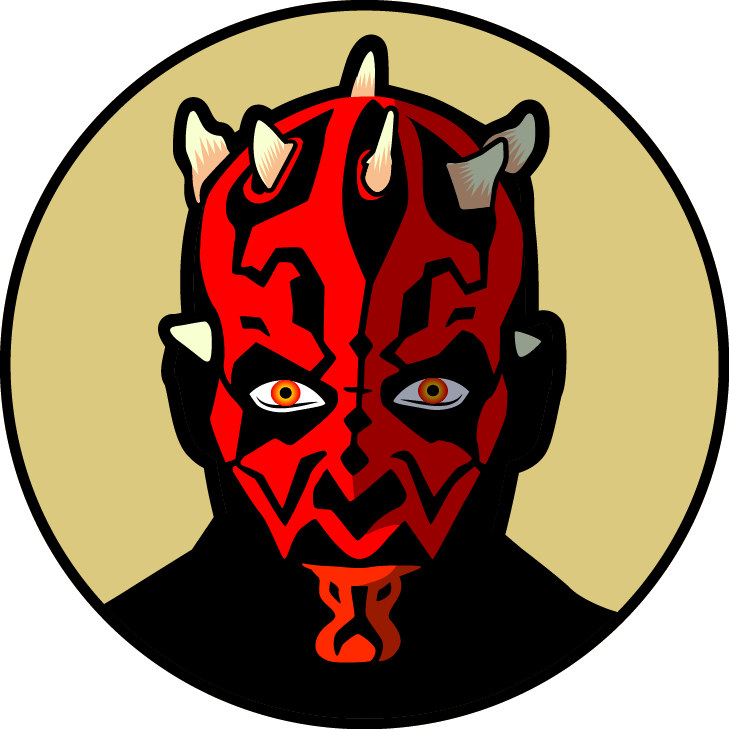 He's The First Guy Off The Bus After Someone Melts - Darth Maul Clipart - Png Download (729x729), Png Download