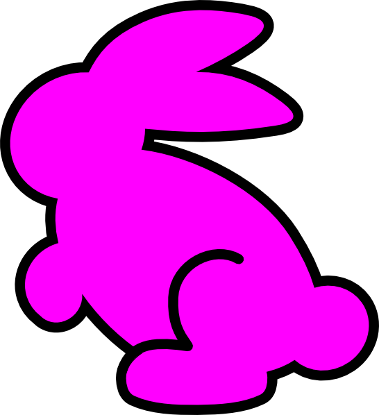 Bunny Clipart Pink Bunny - Bunny Clip Art Pink - Png Download (546x598), Png Download