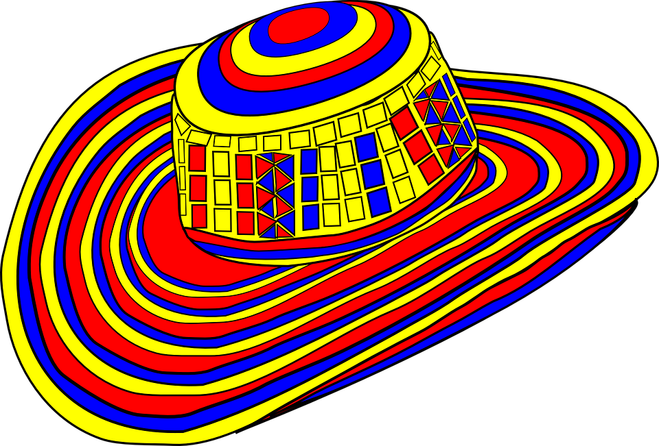 Sombrero Costeño Colombia - Sombrero Vueltiao A Color Clipart (566x800), Png Download