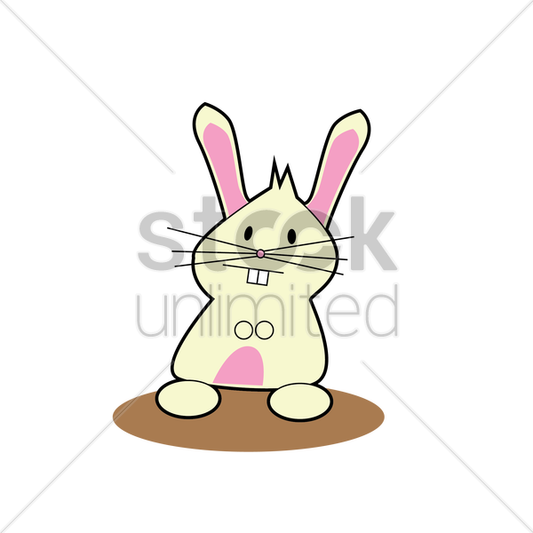 Domestic Rabbit - Cartoon Clipart (600x600), Png Download