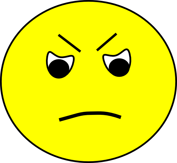 Sad Face Black Background Clipart (600x552), Png Download