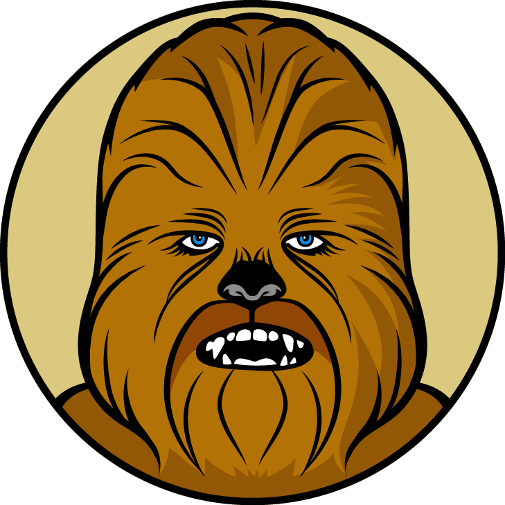 Left Tackle - Star Wars Chewbacca Vector Clipart (729x729), Png Download