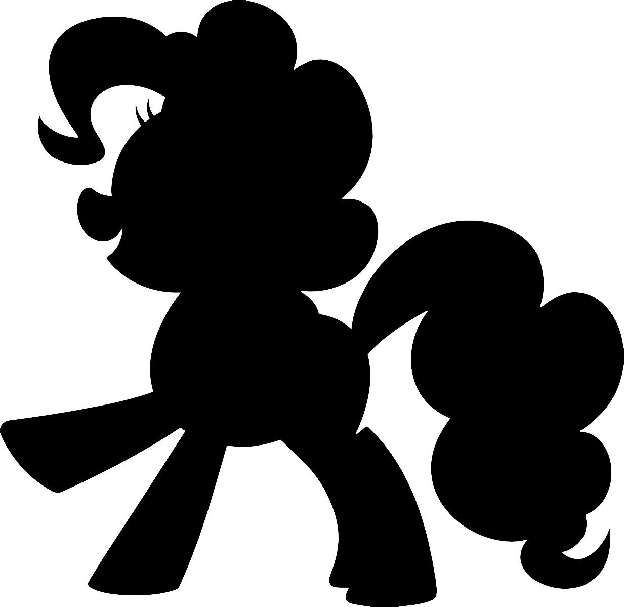 Pony Clipart Silhouette - My Little Pony Silhouette - Png Download (640x622), Png Download