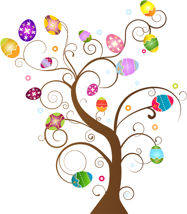 Border Free Download Best On Clipartmag Com - Easter Egg Tree Clipart - Png Download (544x600), Png Download