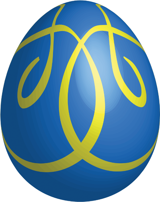 Blue And Yellow Egg Clipart (900x900), Png Download