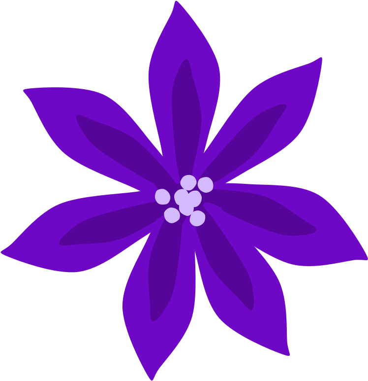 Lily Flower Clip Art Cliparts - Purple Clip Art Flowers - Png Download (788x800), Png Download
