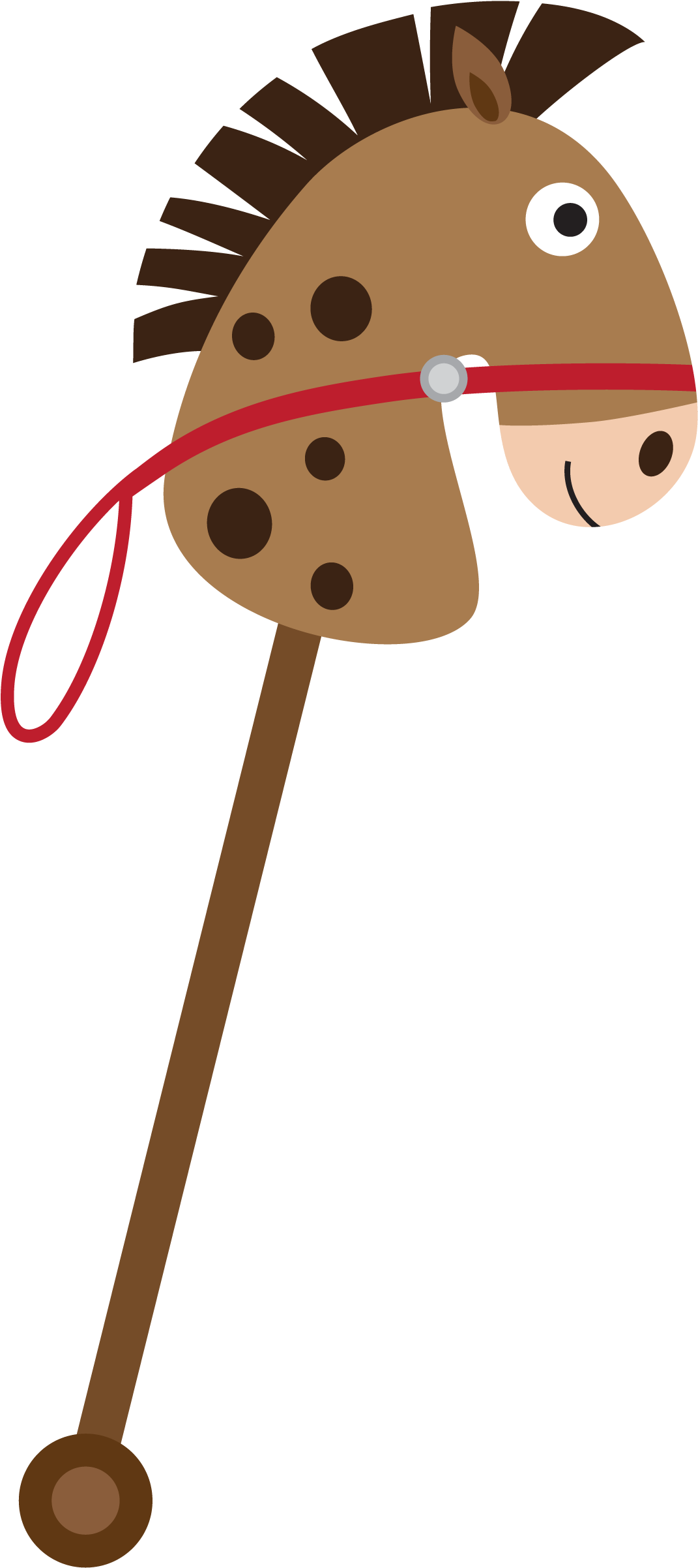 Cowboy E Cowgirl - Caballo De Palo Dibujo Clipart (410x900), Png Download