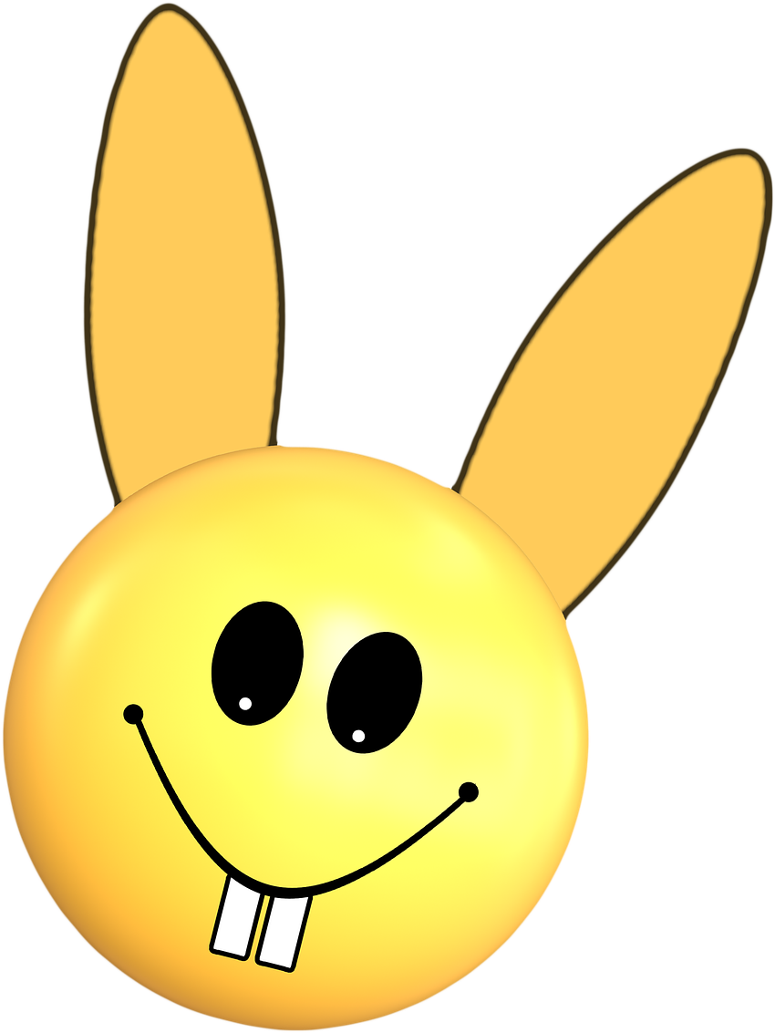 Bunny,funny,happy Easter, Clipart (1280x1280), Png Download