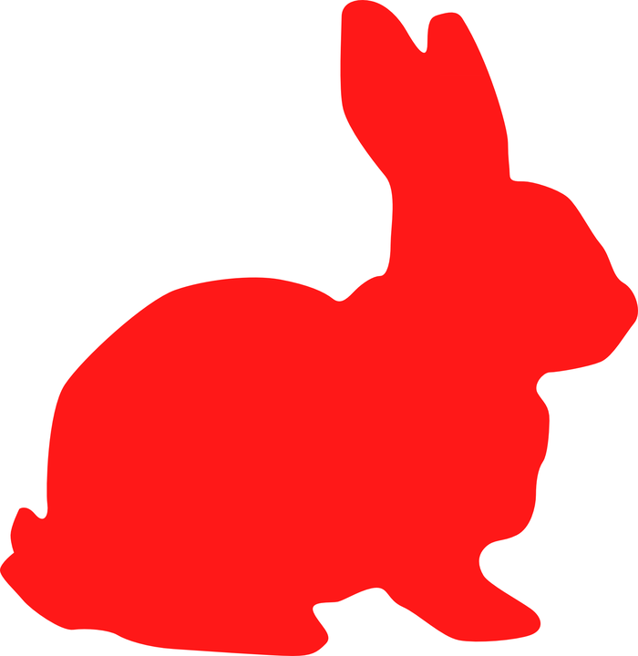 Silhouette Clipart Easter Bunny - Rabbit Silhouette Png Transparent Png (582x599), Png Download