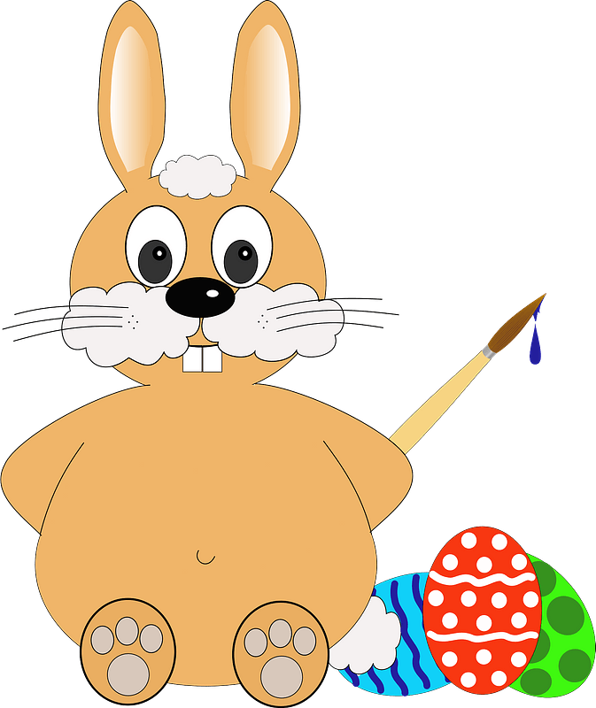 Free Rabbit Pumpkin Free Osterhase Free Rabbit Free - Påskehare Png Clipart (644x800), Png Download