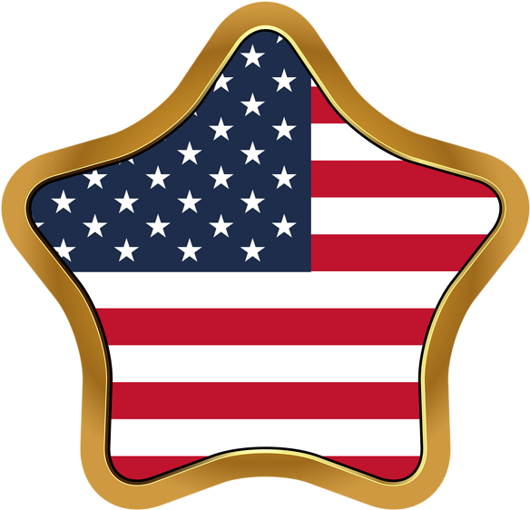 Usa Flag Star Png Clip Art Image - Usa Flag Transparent Png (600x574), Png Download