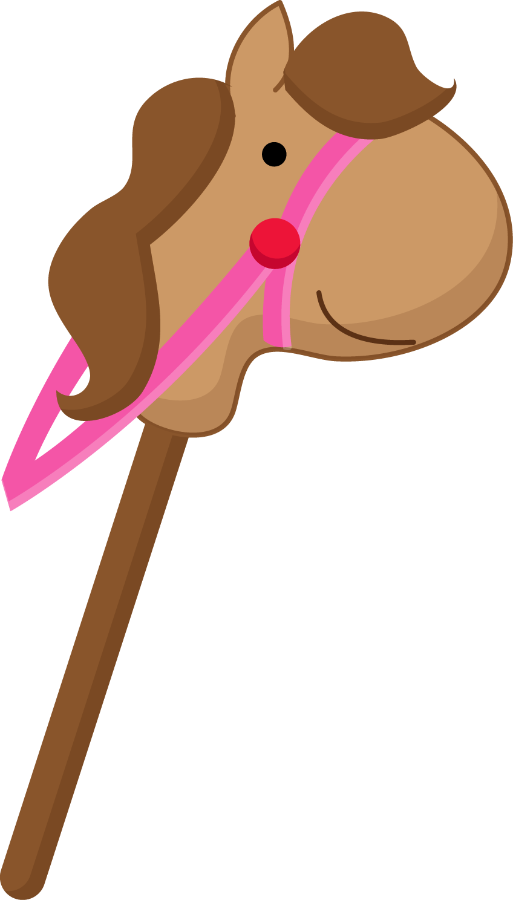 Cowboy E Cowgirl - Dibujo Caballo De Palo Clipart (513x900), Png Download