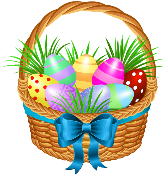Easter Basket Clip Art Png Image - سله بيض Transparent Png (565x600), Png Download