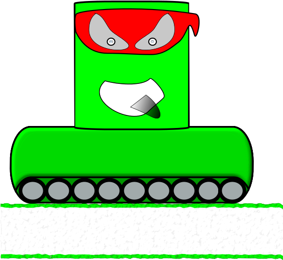 Green Canman Ninja With A Continuous Track Clip Art - Clip Art - Png Download (566x800), Png Download