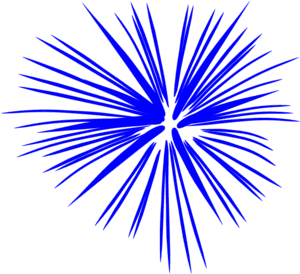 Black And White Fireworks Clipart - Fourth Of July Firework Clipart - Png Download (600x547), Png Download