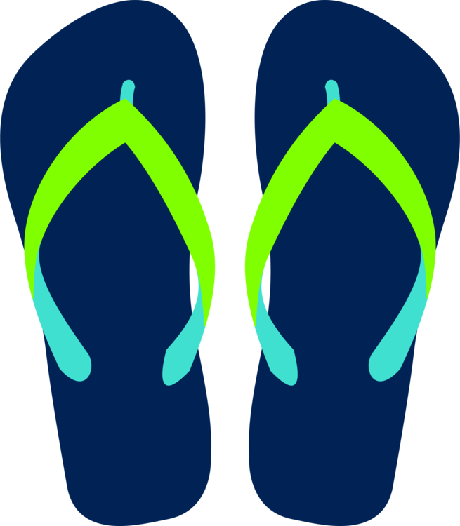 Flip Flop Clipart Black And White - Flip Flop Clipart - Png Download (555x636), Png Download