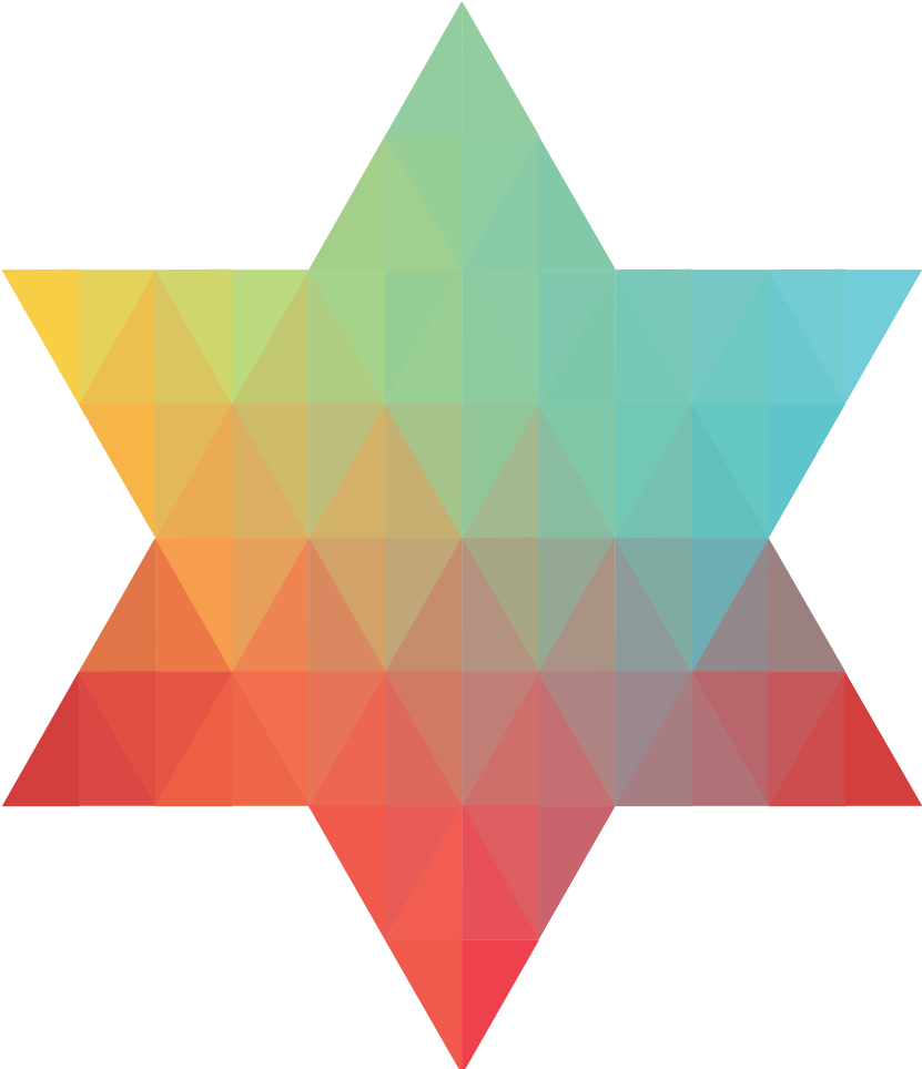 Geometric Jewish Star Of David I - Geometric Star Clipart (1000x1000), Png Download