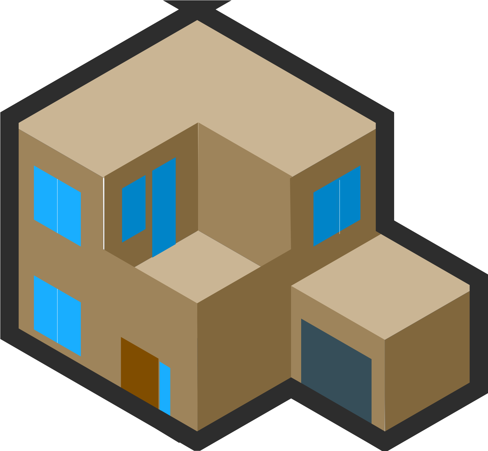 How To Set Use Isometric House Svg Vector Clipart (600x556), Png Download