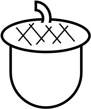 Two Acorns For Autumn Crafts Clipart (930x930), Png Download