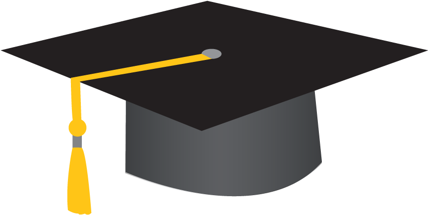 Graduation Cap Without Background Clipart (1008x690), Png Download