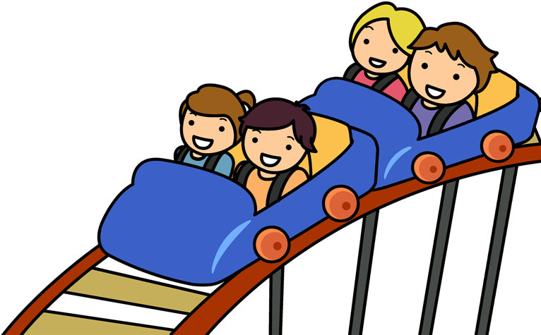 Roller Coaster Free To Use Clipart - Riding A Roller Coaster Clipart - Png Download (800x600), Png Download