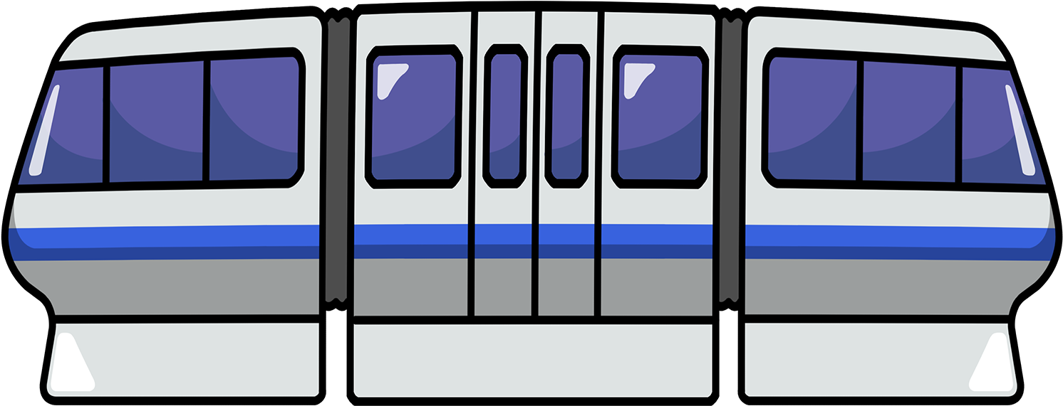 Monorail Clipart - Png Download (1600x854), Png Download