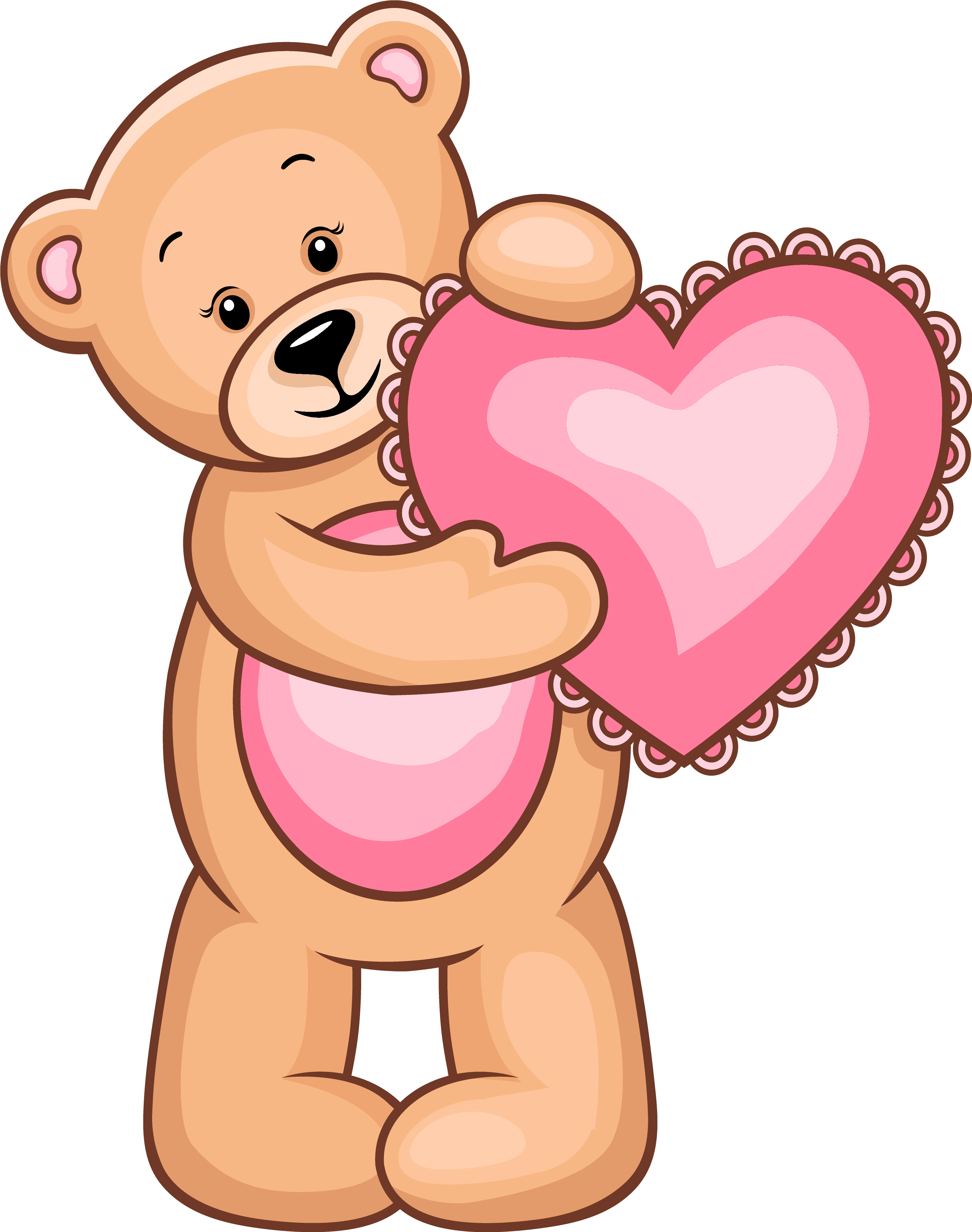 Clip Art Clip Art Teddy Bear - Teddy Bear Heart Clip Art - Png Download (3349x4244), Png Download