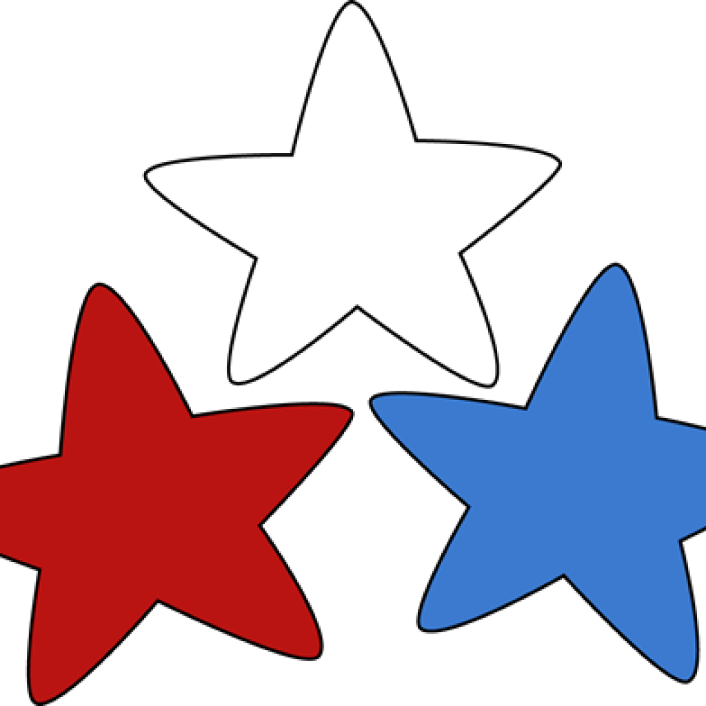 White Star Clipart Clip Art Images Free - Red White Blue Stars Clipart - Png Download (1024x1024), Png Download