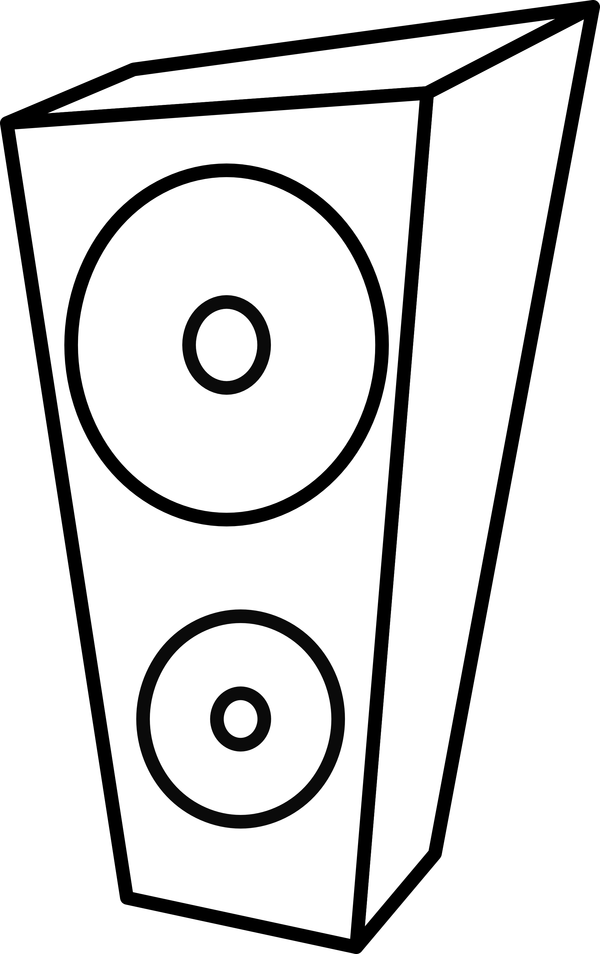 Lemmling Speaker Black White Line Art Artist Coloring - Black And White Speaker Clipart (555x882), Png Download
