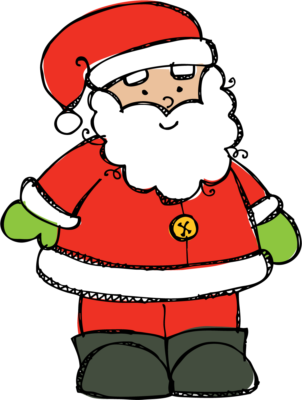 Summer/tropical - Cute Santa Clip Art - Png Download (1069x1414), Png Download
