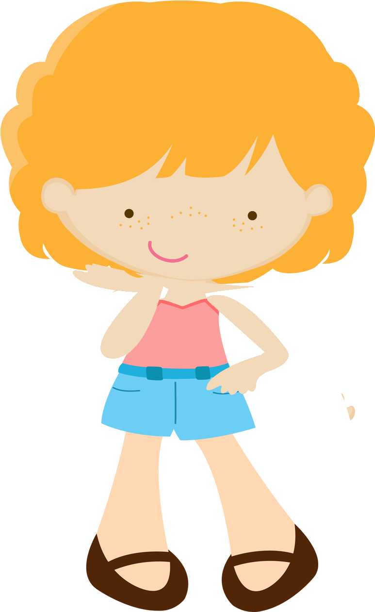 Girl Clipart, Cute Clipart, Say Hello, Beautiful Little - Menina Minus Png Transparent Png (650x911), Png Download