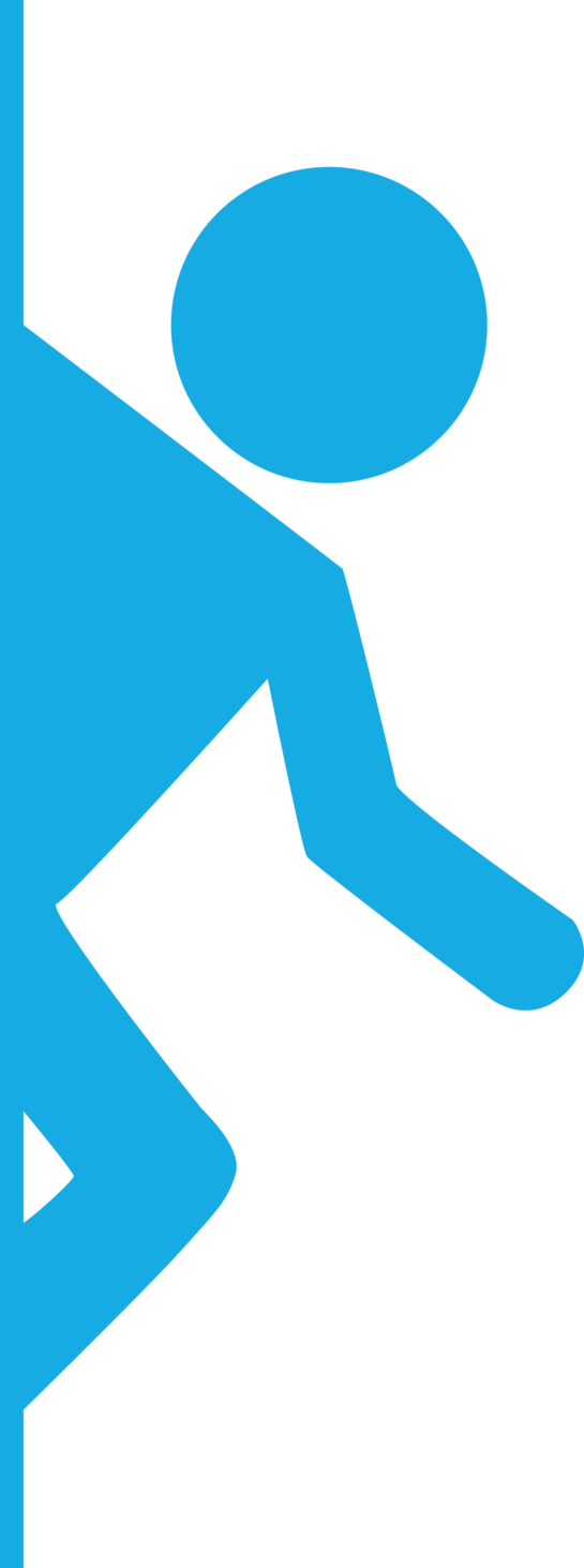 Portal 2 Blue Portal Clipart (545x1463), Png Download