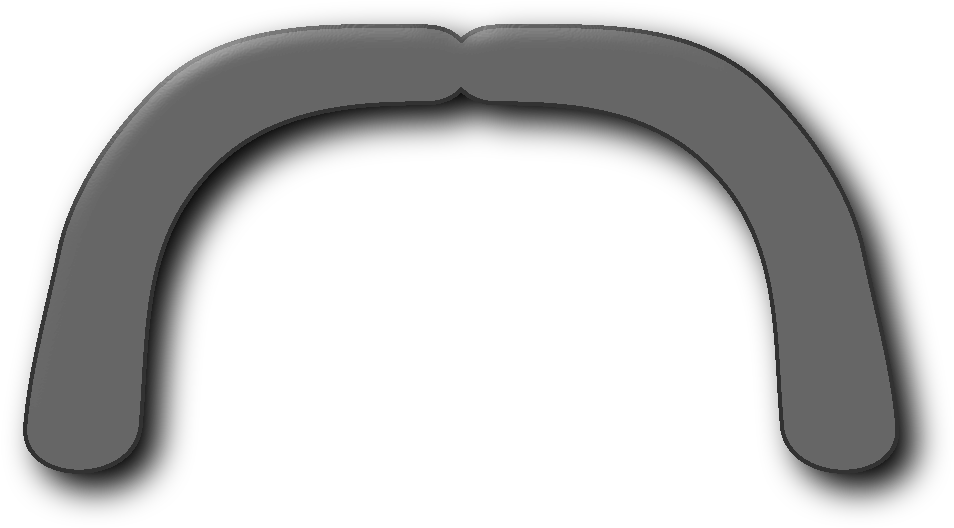 Clip Art Mustache - Clip Art Horseshoe Mustache - Png Download (1200x600), Png Download