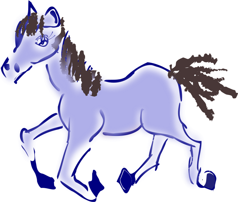 Purple Pony Shower Curtain Clipart (800x671), Png Download