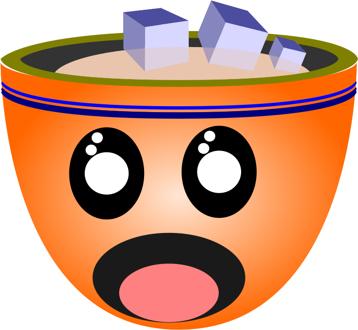 Sweet Cup - Set Of 12 Kawaii Saki Glass Faces - Japanese Drinks Clipart (800x800), Png Download