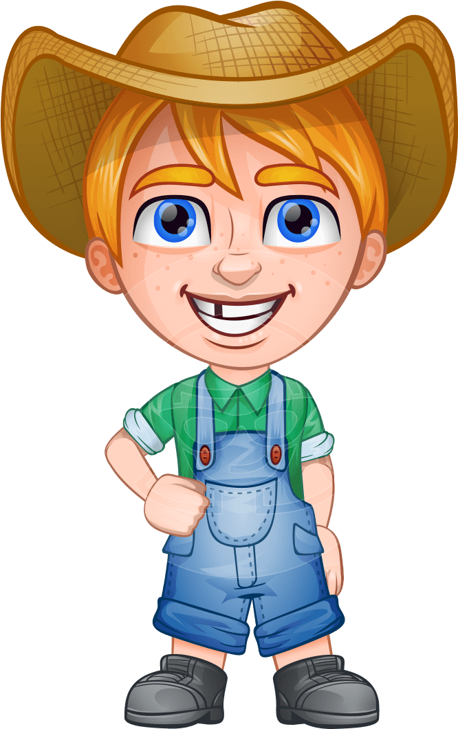 Download Clip Art Free Stock Basic White Tank Top Vecfashion - Farm Boy Cartoon Character - Png Download (957x1060), Png Download