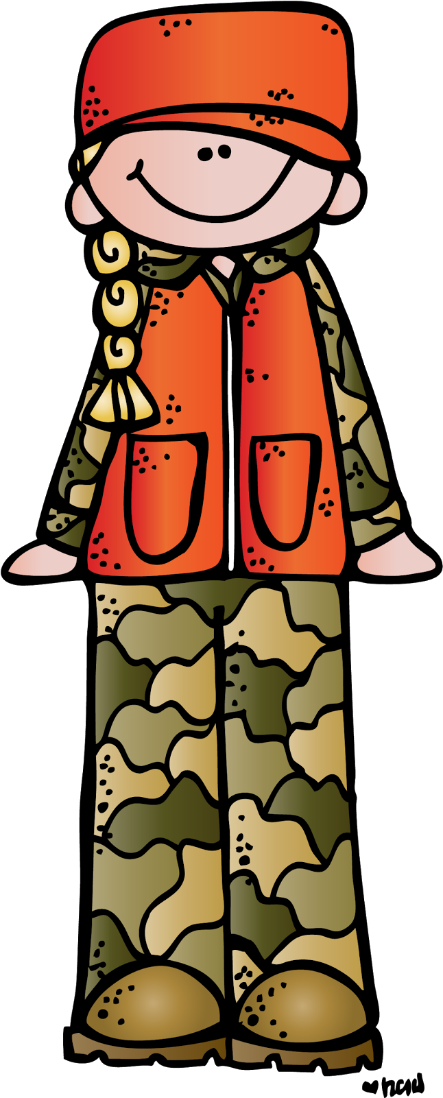 Melonheadz Illustrating Girl Hunter Freebie - Fechas Importantes De Febrero En Mexico Clipart (659x1600), Png Download